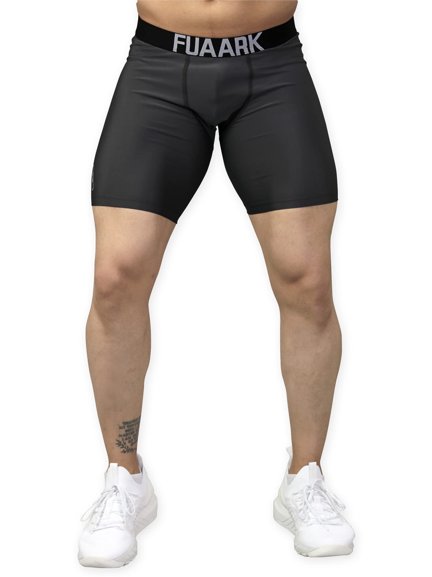 FUAARKCompression Men's Shorts Tights (Nylon) Skins for Gym, Running, Cycling, Football, Tennis, Badminton & More