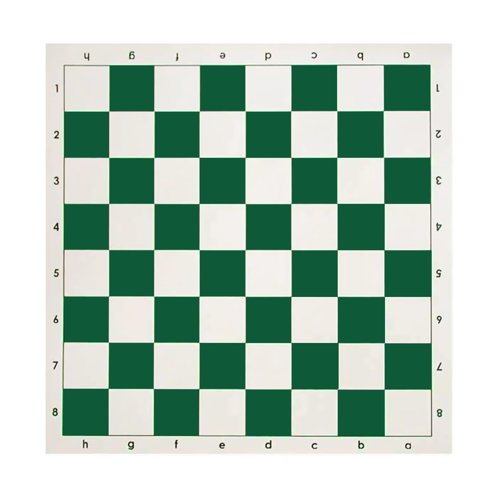 16.5'' Tournament Chess Mat - Roll Up Vinyl Chess Board with Algebraic Notation, Non Slip & Waterproof Surface for Travel/Clubs, Felt Piece Compatible (Board Only)