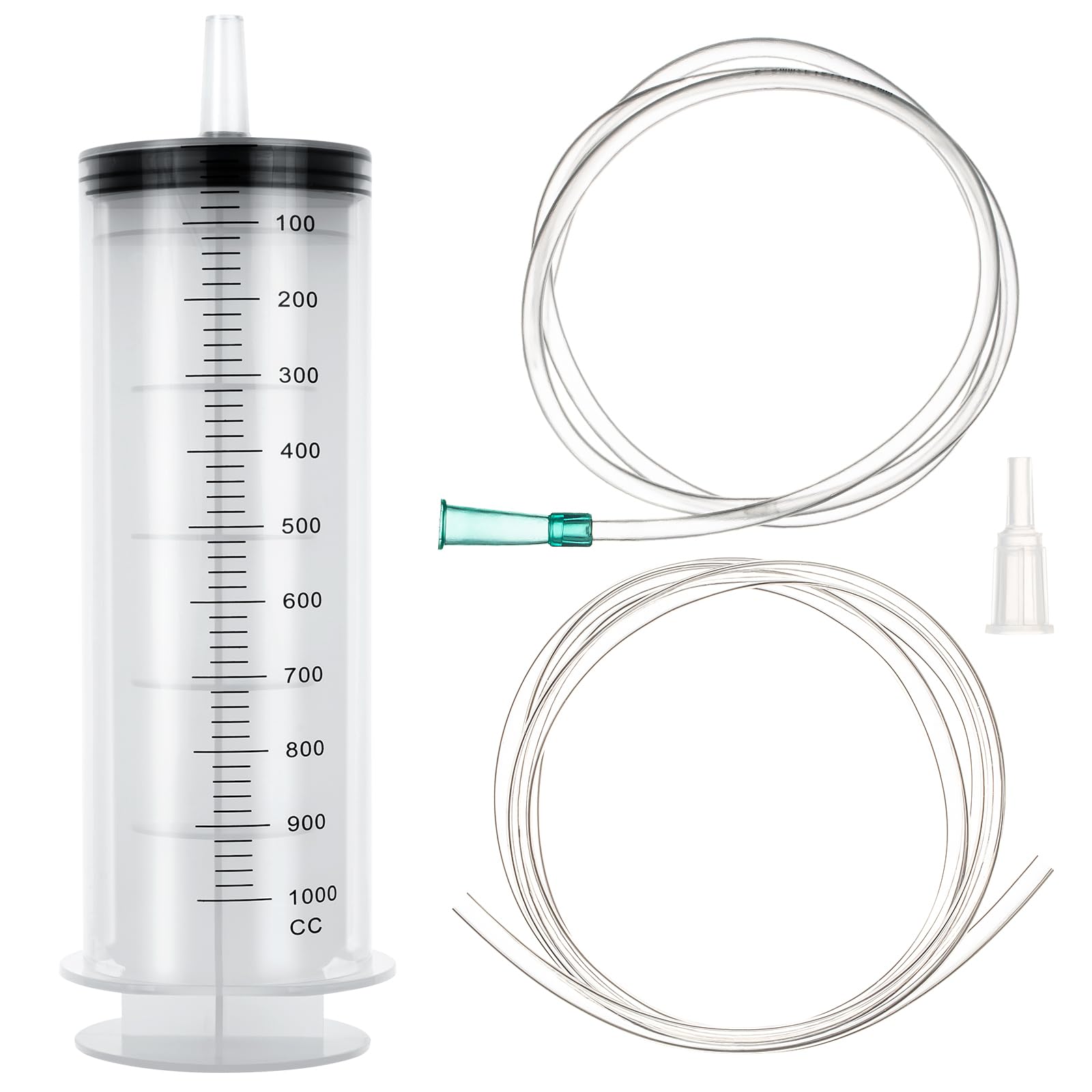 1000ml/cc Syringes with Tube 40 Inch Handy Plastic Tubing and Adapter Tip