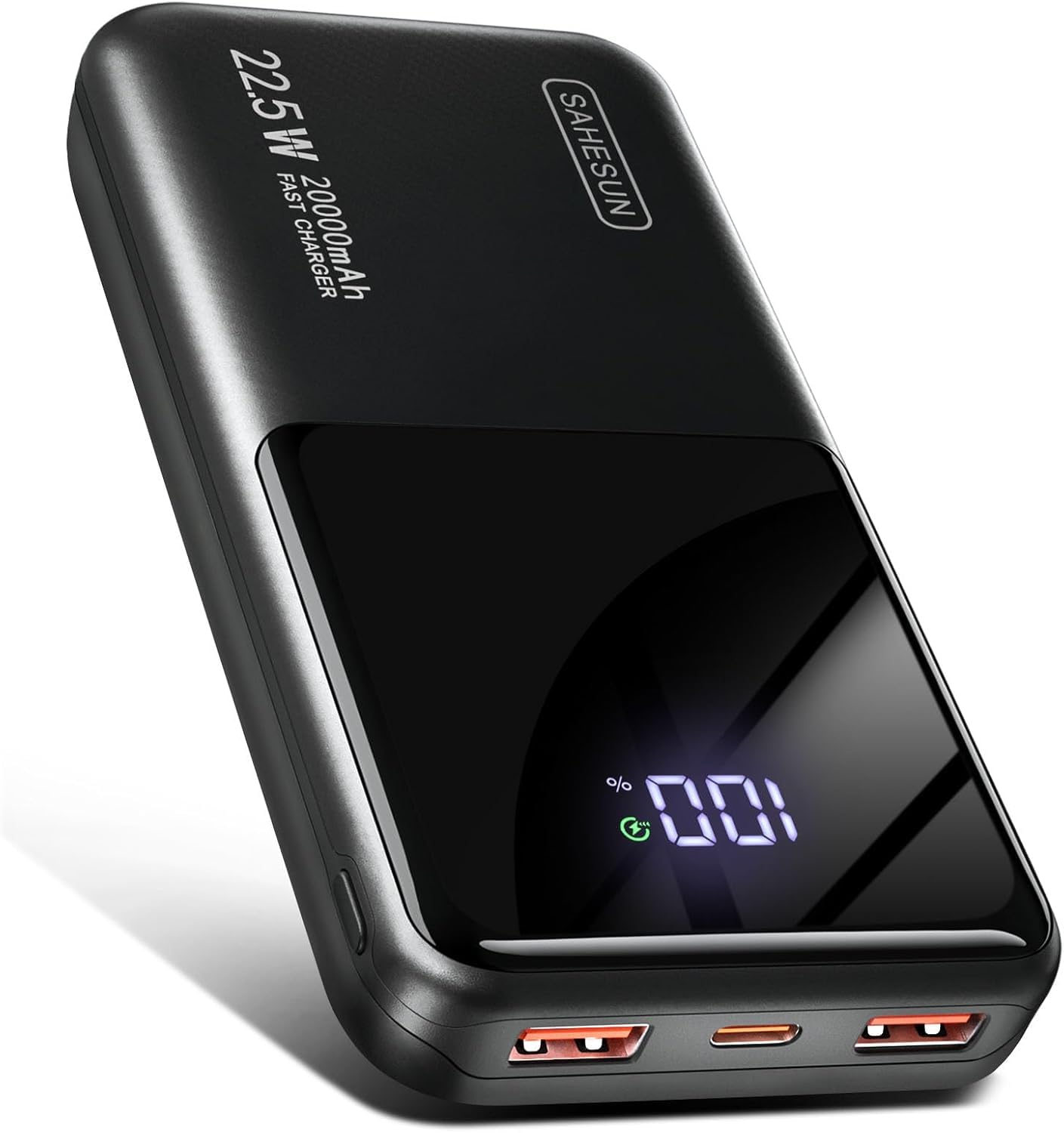 Power Bank 20000mAh 22.5W PD3.0 QC4.0 Ricarica Rapida Batteria Esterna 3A USB C Caricatore Portatile con LCD Display Digitale 3 Uscite e 2 Ingressi per Smartphone and more (black)
