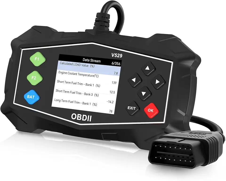Ferramenta de diagnóstico OBD2, scanner automotivo profissional com teste de bateria, leitor de código de luz do motor, fluxo de dados, prontidão I/M, modos 6 e 8, para todos os veículos OBD II