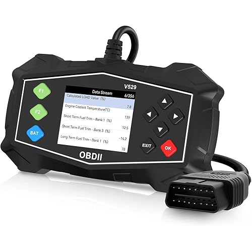 OBD2 Scanner Diagnostic Tool, Professional Automotive Scanner with Battery Test, Check Engine Light Code Reader, Data Stream, I/M Readiness, Modes 6 & 8, for All OBD II Vehicles Since 1996