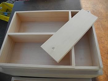 Amazon.co.jp: 釣り道具C02／合切箱 合財箱 木製 木箱 道具箱