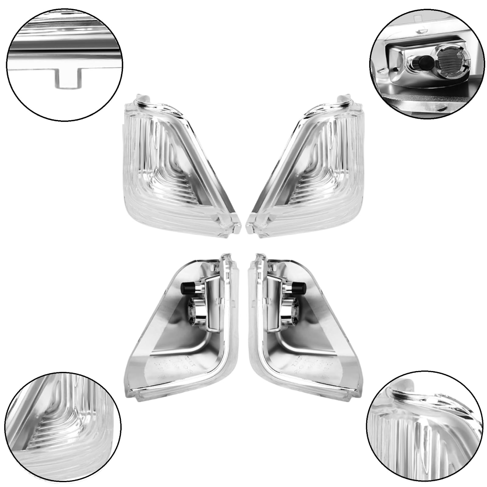 Twowinds Blinker, Seitlicher Rückspiegel Links und Rechts, Kompatibel mit Sprinter 906 (2006-2018), Sprinter 907 910 (ab 2018), Crafter (2006-2016), 2E0953049A 2E0953050A (2er-Set)