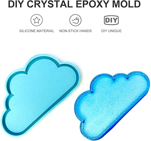 Miniatura 6 de 2 moldes de resina para posavasos de nube, molde de silicona en nube, bandeja de nube, herramientas de molde de resina epoxi