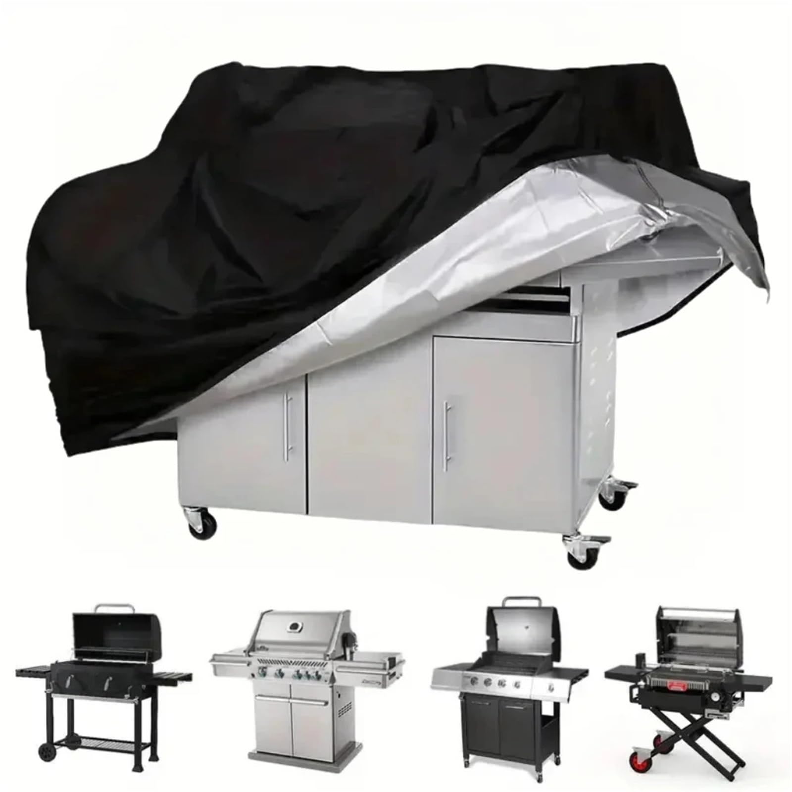 Housse de protection pour barbecue - 6 - Convient pour le camping et le barbecue - Accessoires essentiels pour la plupart des barbecues (XS (100 x 60 x 150 cm)