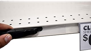 Label Strip & Fastener Tool, Gondola Shelf UPC Channel, Ticket Pry Scraper Remover, Black, 20 Pack