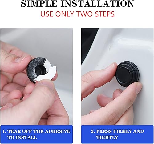 Miniatura 6 de jeseny 20 juntas antigolpes para puerta de automóvil, alfombrilla silenciadora acústica de PVC, calcomanía de protección anticolisión para el lado