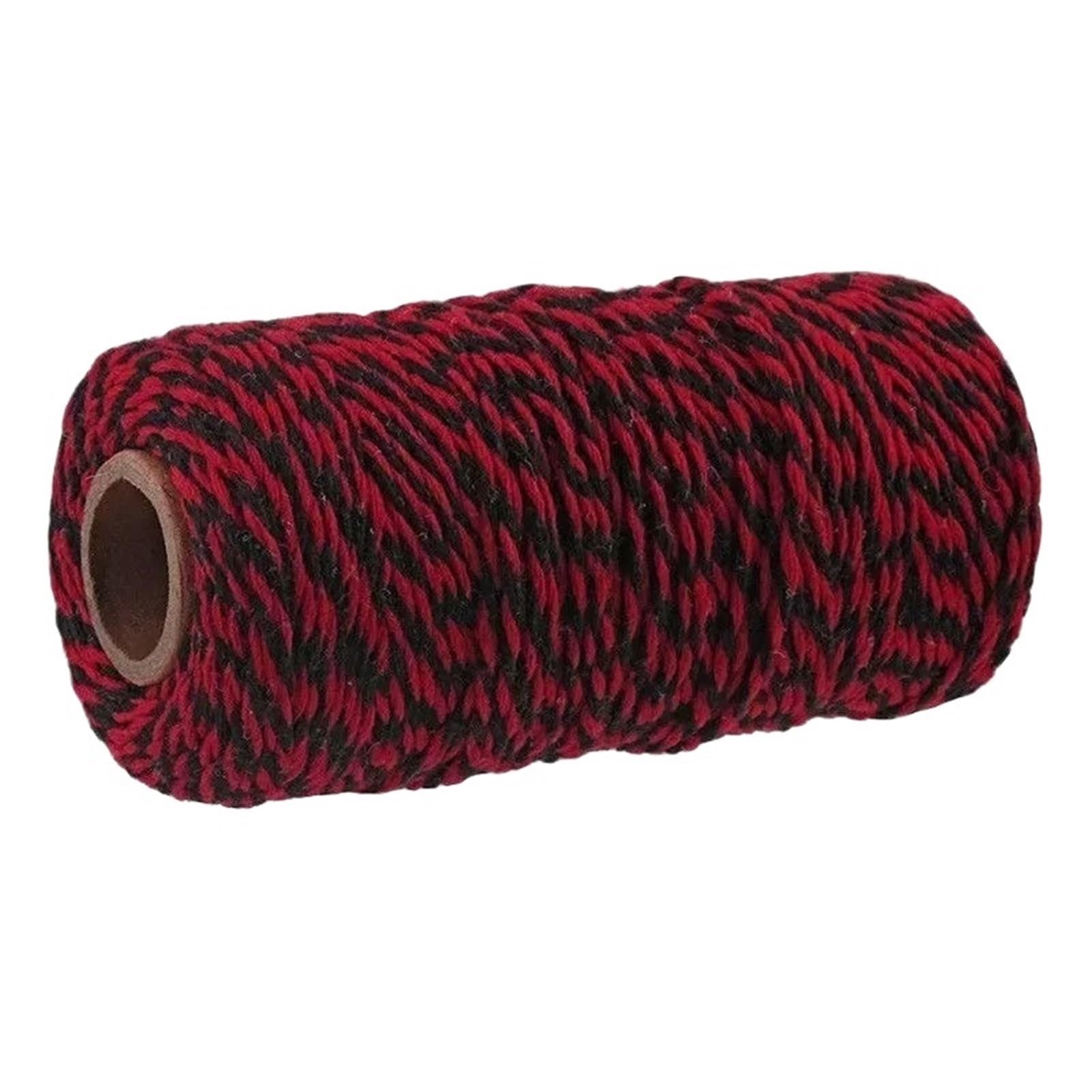 Cotton Macrame Cord 2mm 100M Macrame Cord Cotton Rope String Crafts DIY Colored Thread Twisted Twine Handmade Sewing Home Wedding Decoration(Color6,2roll)