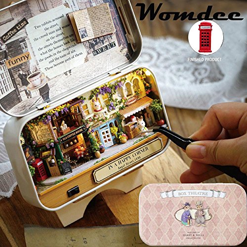 Kit de casa de muñecas en 3D de Aolvo, DIY, diseño de lata con luz LED, escena de invierno, ideal como regalo de San Valentín y cumpleaños
