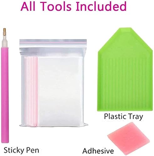 Miniatura 7 de Snowplanet Pintura artística de diamantes, kits de arte de diamantes para adultos, pareja de ancianos, kit de pintura de mosaico de diamantes, arte