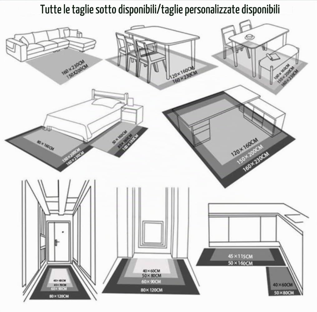 PASPRT Tappeto Keep Off Grigio Fantasia Home Decor Moderno Personalizzato Fashion Cool Bianco Regali Soggiorno 120X160Cm