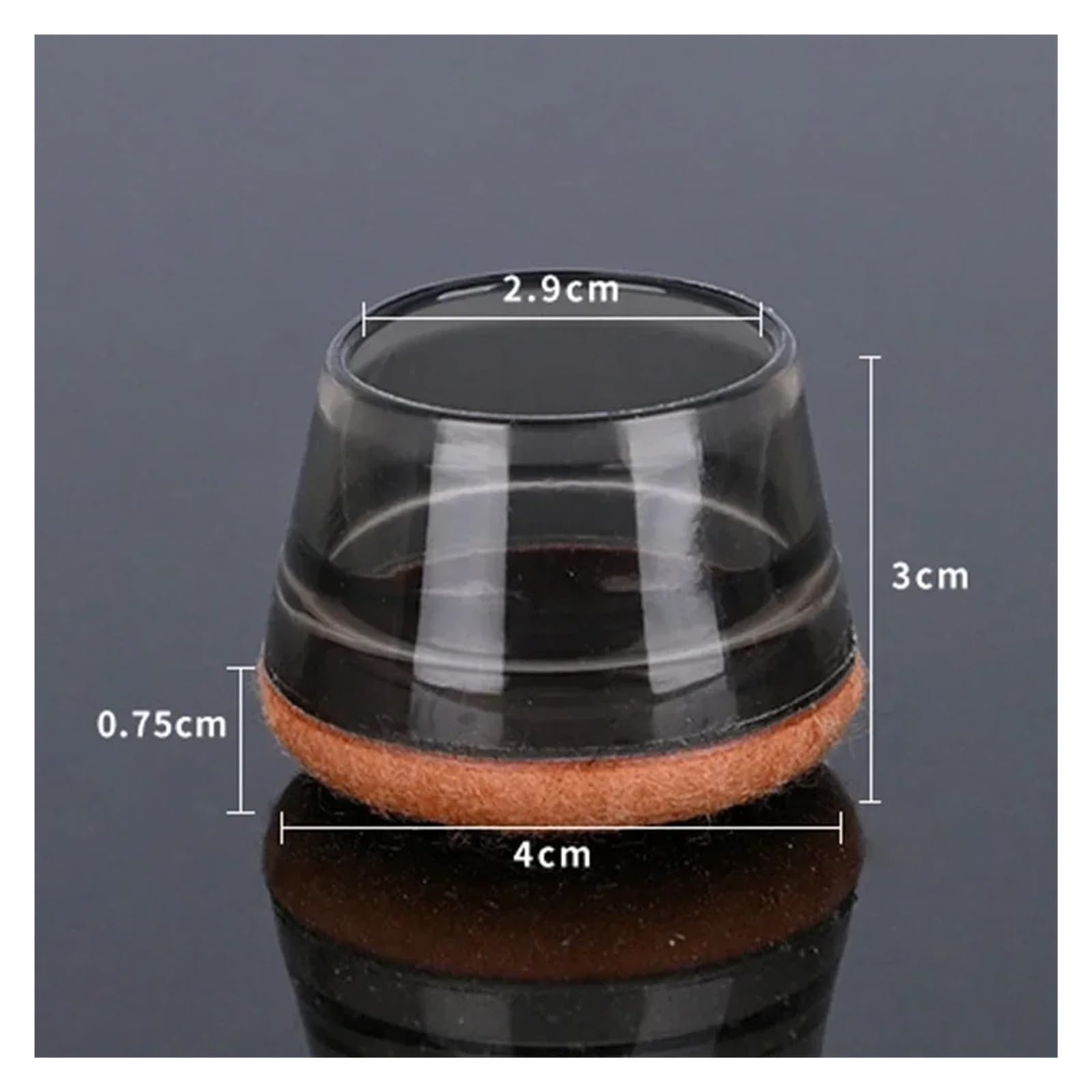 32/1PC Cubierta for Pata de Silla Silicona Protectores Suelo Almohadillas Fieltro Tapas deslizantes para sillas y mesas(Black-L,32PCS)