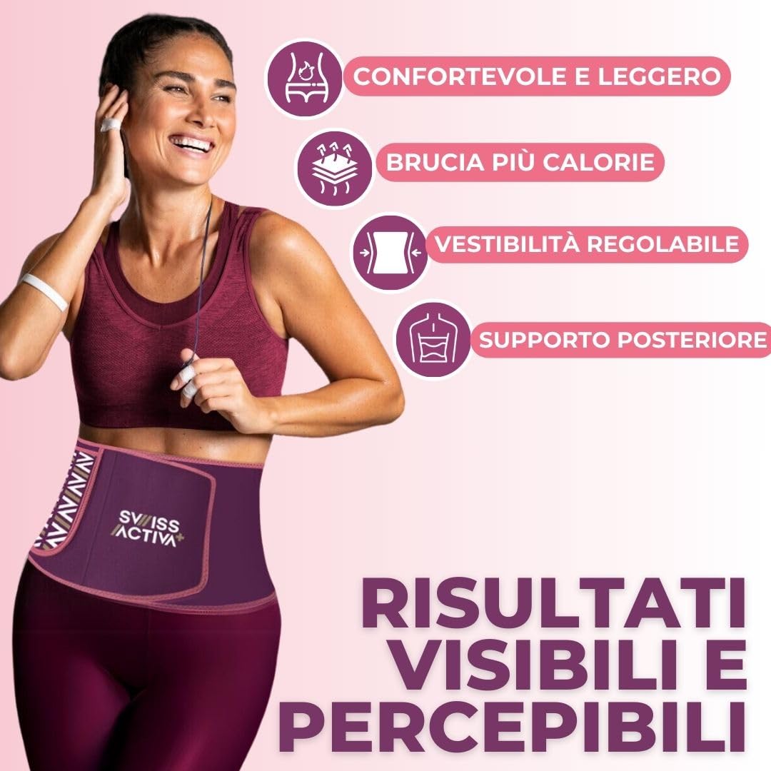 Swiss Activa+ XL Waist Trimmer per Donne - Sculpt Touch: Efficace riduzione del Grasso della Pancia. Impacco Premium per la Vita per la Perdita di Peso