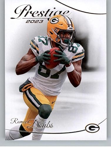 Miniatura 1 de 2023 Panini Prestige #114 Romeo Doubs Green Bay Packers Official NFL Football Card in Raw (NM or Better) Condition