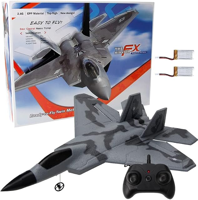 ONMDQS F22 RC Plane - 2.4GHz Remote Control Airplane Toys for Kids & Adults & Beginners,Foam Aeroplane Fast Flyaway