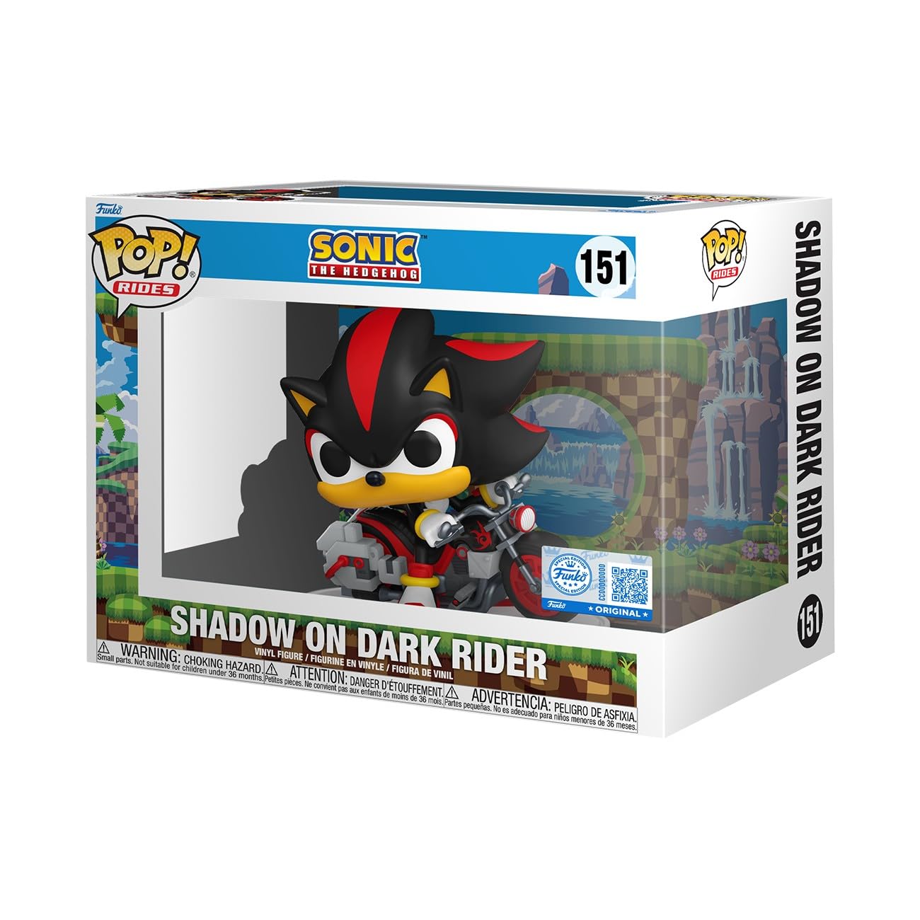 Funko POP! Rides: Sonic The Hedgehog - Shadow on Motorcycle - Amazon Exclusive - Collectable Vinyl Figure - Gift Idea - Official Merchandise - Toys For Kids & Adults - Model Figure for Collectors