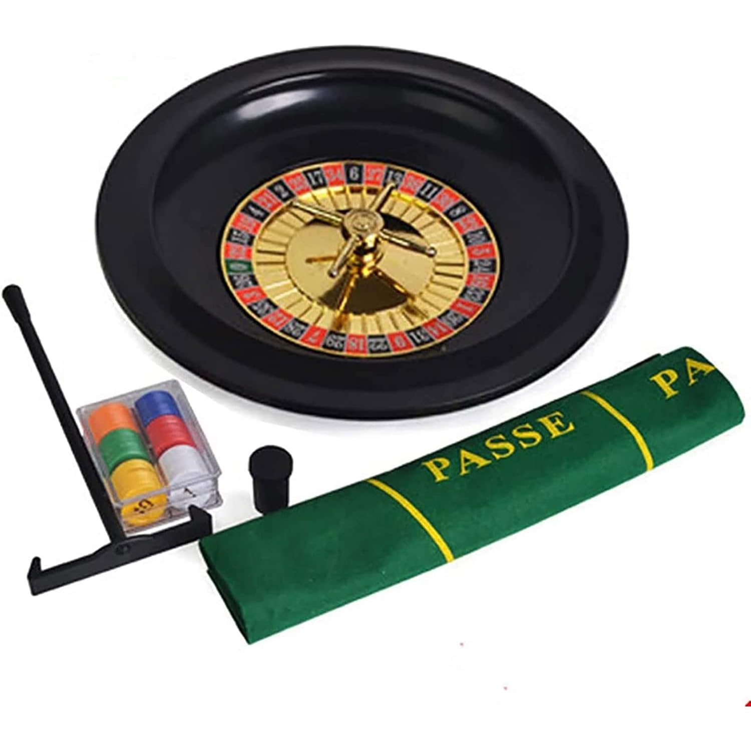 COYEUX 10-Zoll-Roulette-Set für Casino-Spiele, Freizeit-Tischspiele, perfekt für einen Spieleabend zu Hause oder eine Party zu Hause, Roulette-Rad-Set, komplettes Set