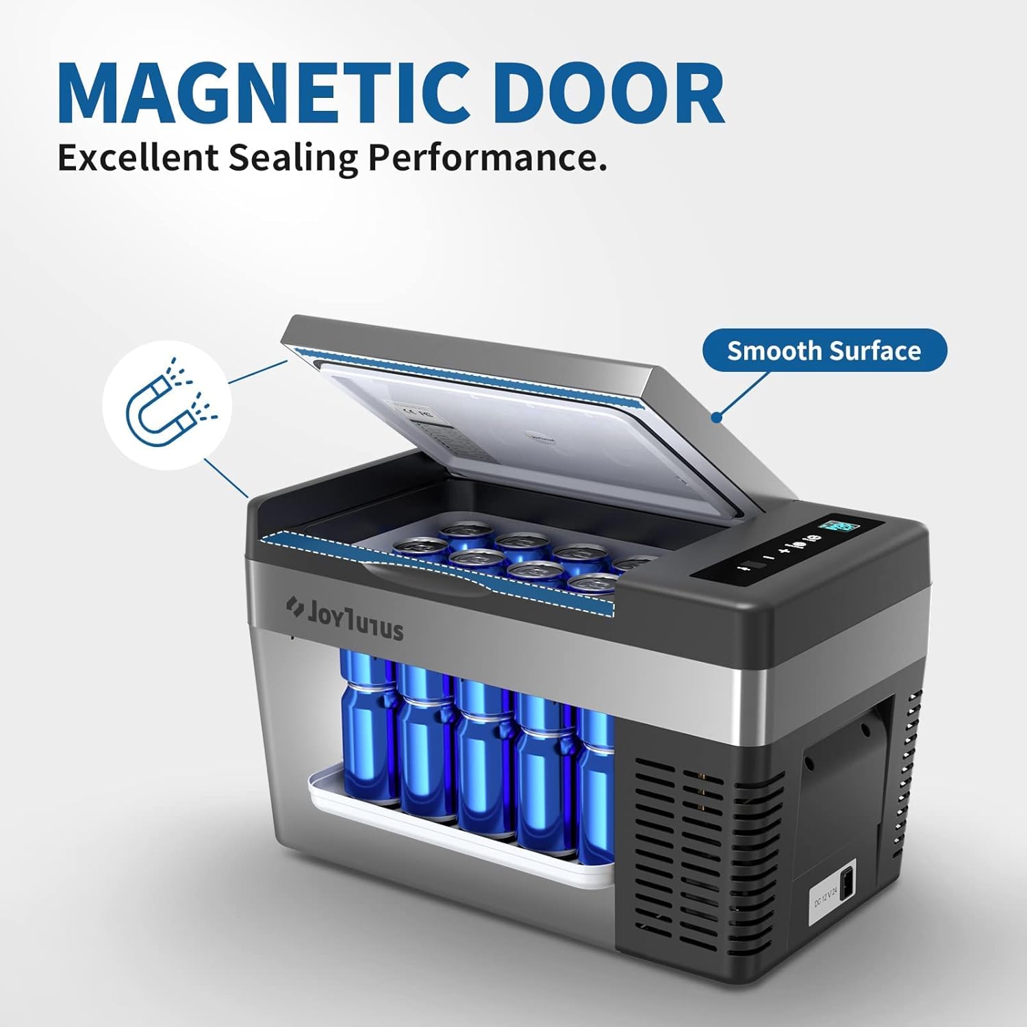 Flash Deals - 50% OFF JOYTUTUS 12 Volt Refrigerator, 26 Quart / 25L Portable Freezer, -7.6℉ to 50℉, Car Fridge With 12/24V DC Cord and 110V AC Adapter, Electric Cooler for Camping, Road Trip, RV, Vehicle, Truck, Van, Boat, Outdoor and Home