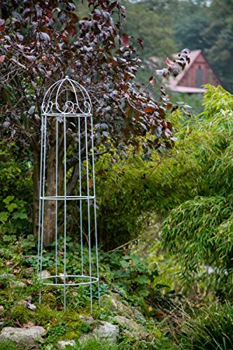KUHEIGA Rankgerüst verzinkt/Zink Obelisk Rosenhilfe H: 160cm Rankhilfe Metall Zink