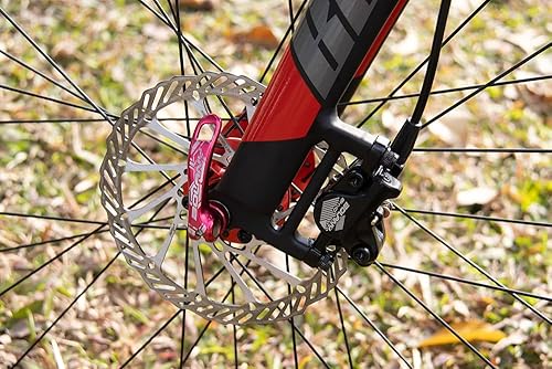 Vista 12 de BOLANY Juego de frenos de disco aceite hidráulico MTB bicicleta aleación de aluminio delantera derecha 31.496 in izquierda trasera 55.118 in 1 par