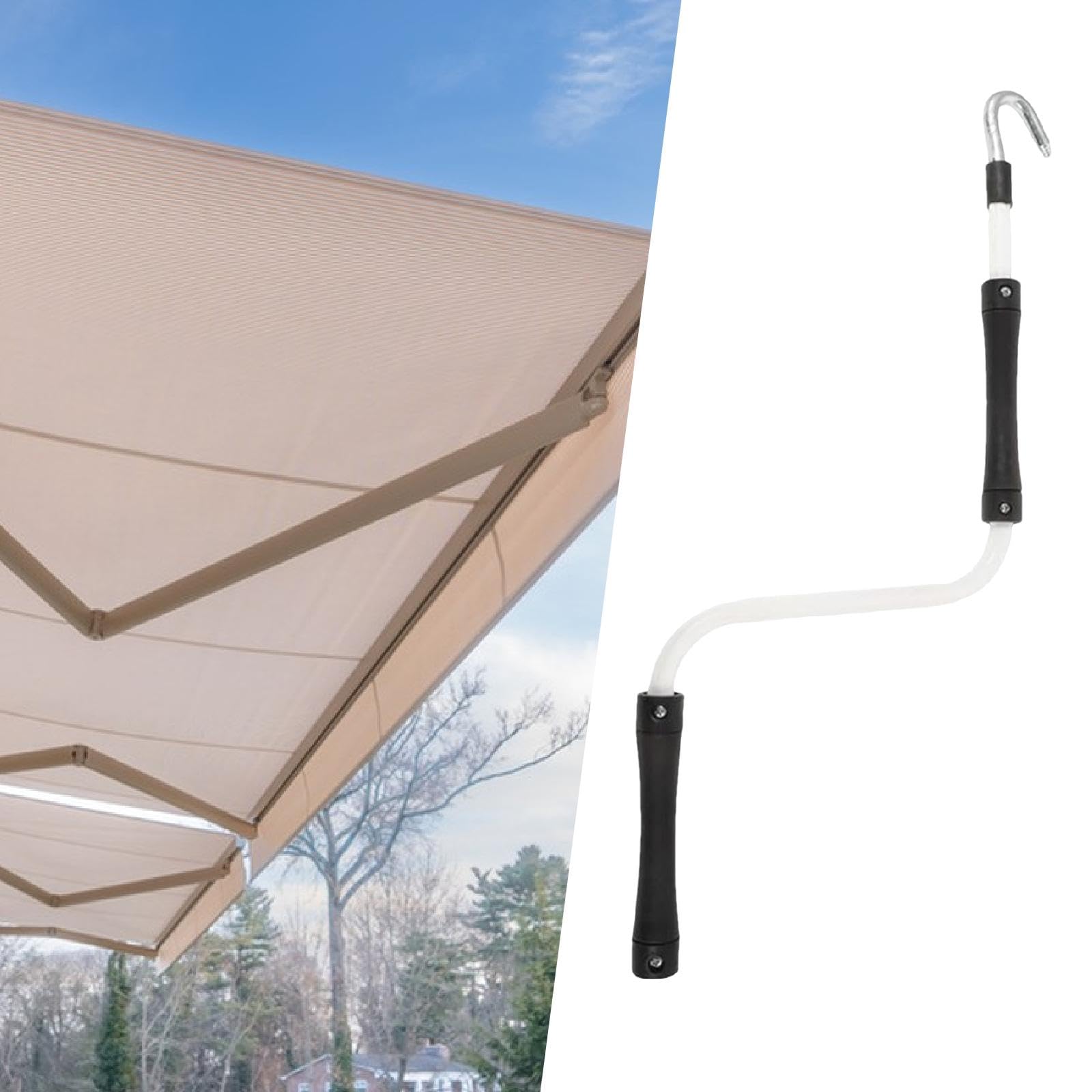 Poignée de rechange universelle pour manivelle d'auvent de véhicule récréatif – Ouvre-auvent compact et confortable pour une utilisation facile – Pièces durables pour les aventures en plein air