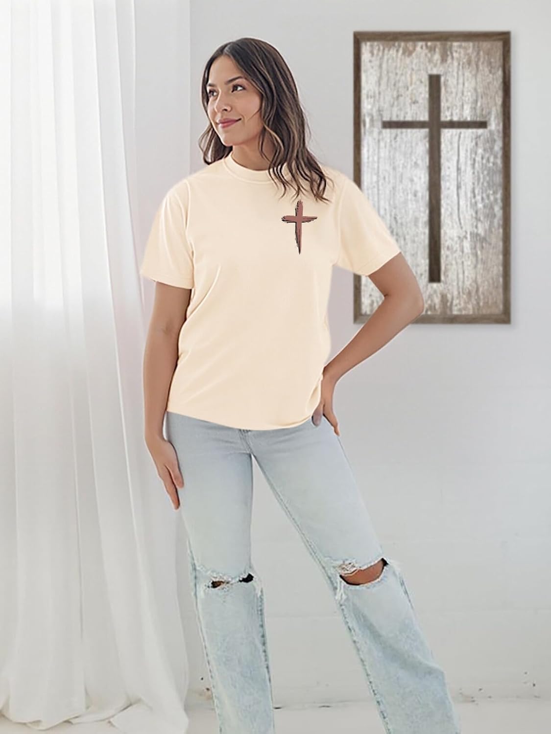 Christian Shirts for Women Faith Jesus Shirt Bible Verses Inspirational Short Sleeve Graphic Tee Tops - Image 6