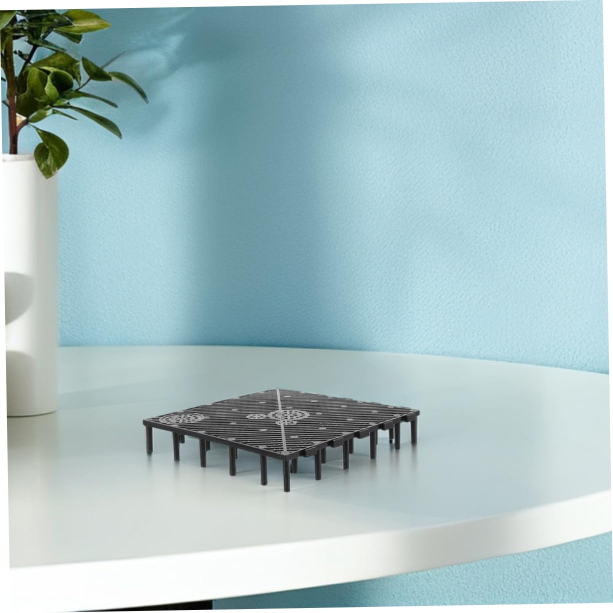 COLLBATH Aquarium Bodenfilter Platte in Schwarz 10 Stück aus Kunststoff und Einfacher mit Hoher Filtrationseffizienz für Süßwasser und Salzwasseraquarien