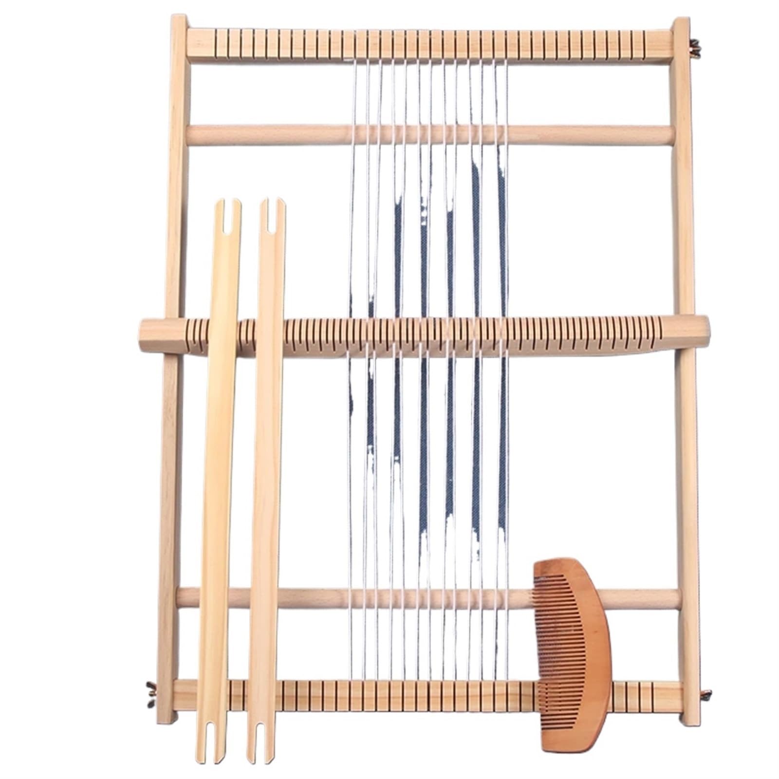 SparklWLeaf Weaving Loom DIY Handcraft Household Wooden Knitting Tools Machine Frame Knitted Yarn(Loom-M)