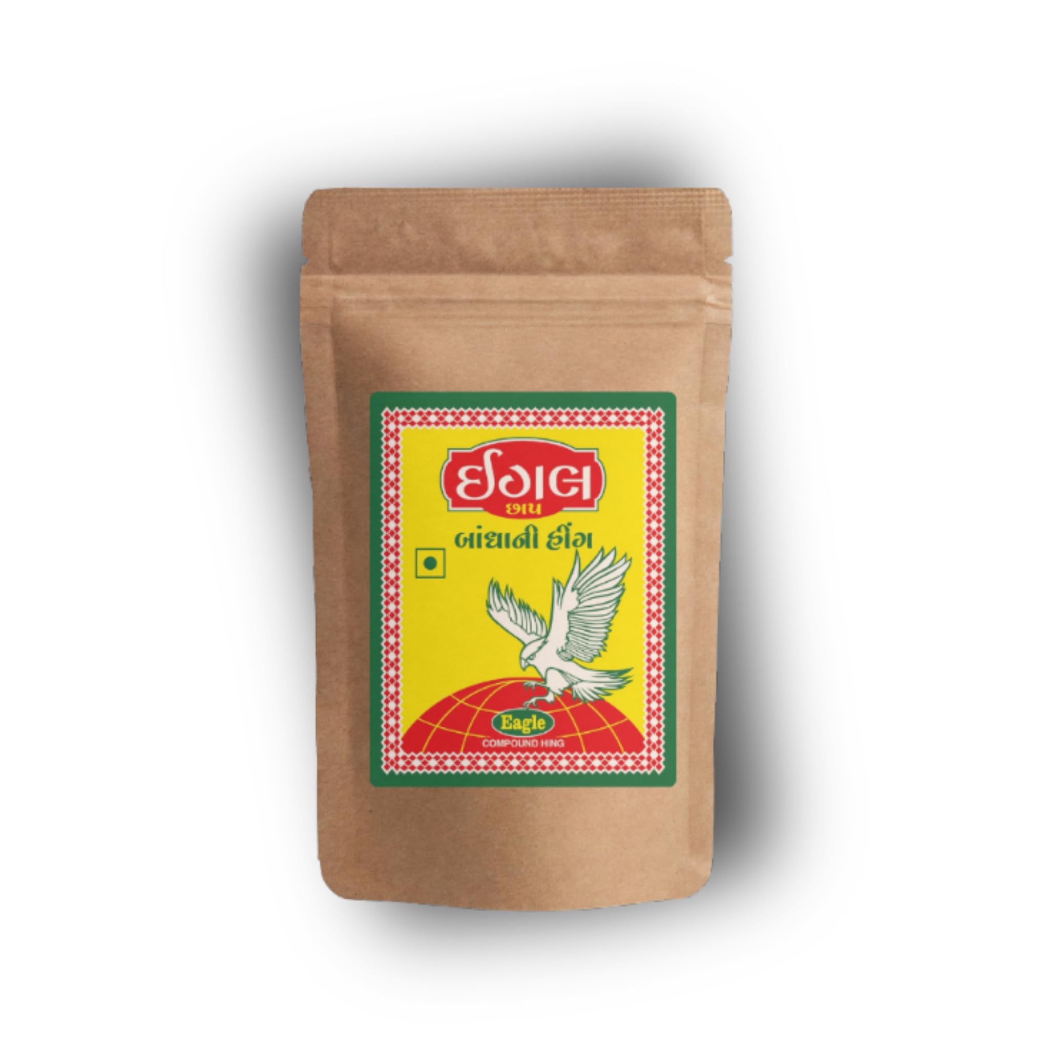 Eagle Hing Powder | Strong Compounded Asafoetida Bandhani Hing | Rich Flavor & Aroma for Authentic Indian Cooking (200gm x 5)