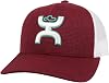HOOEY Sterling 6-Panel Adjustable Trucker wLogo MaroonWhite