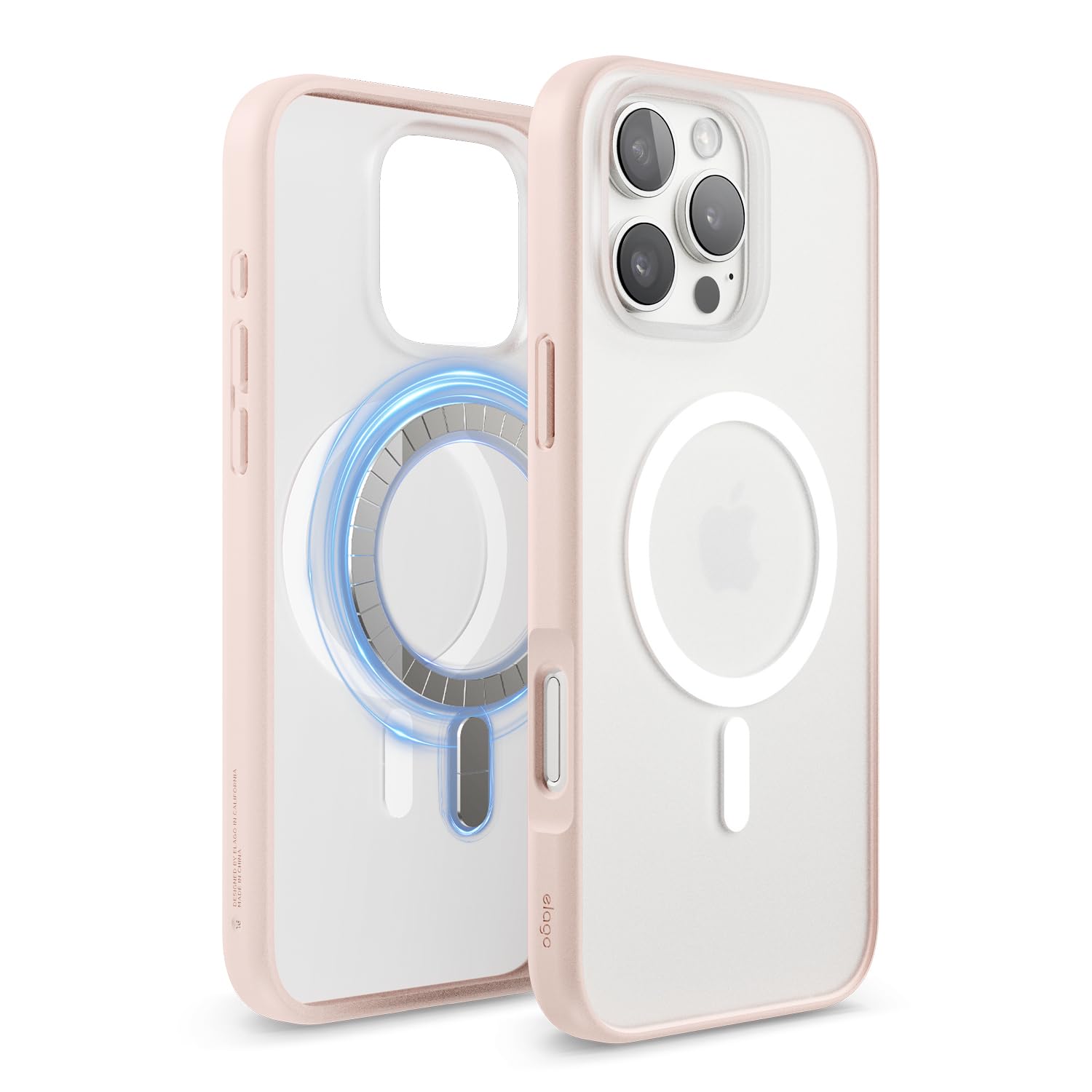 elago Magnetic Hybrid Clear Case Compatible with iPhone 16 Pro Max Case Cover 6.9" - Compatible with MagSafe, PC + TPU Hybrid Technology, Shockproof Bumper, Raised Camera Protection (Matt Pink) (B0D7LQWN86) Amazon Price History, Amazon Price Tracker