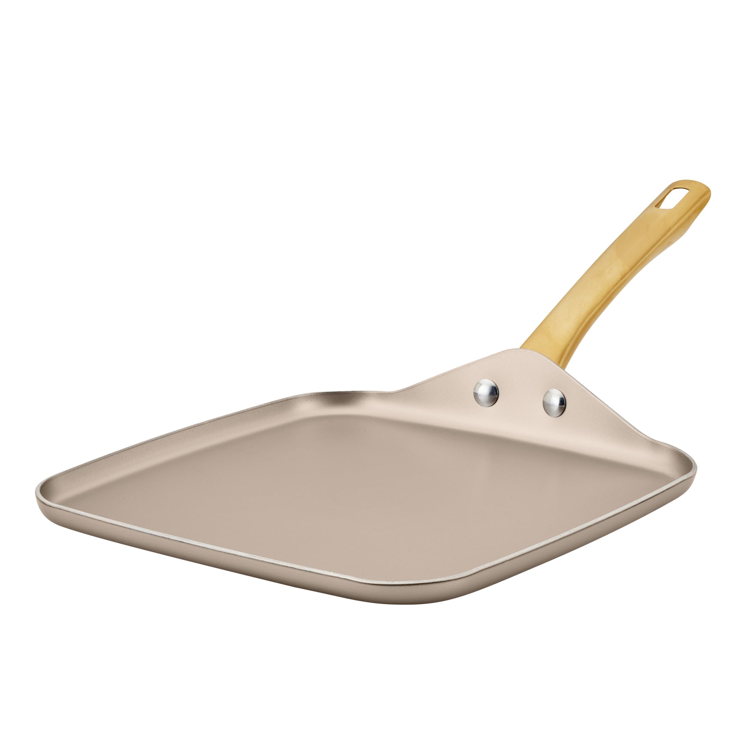 Farberware Radiant Nonstick Square Griddle Pan, Dishwasher Safe, 11 Inch - Champagne