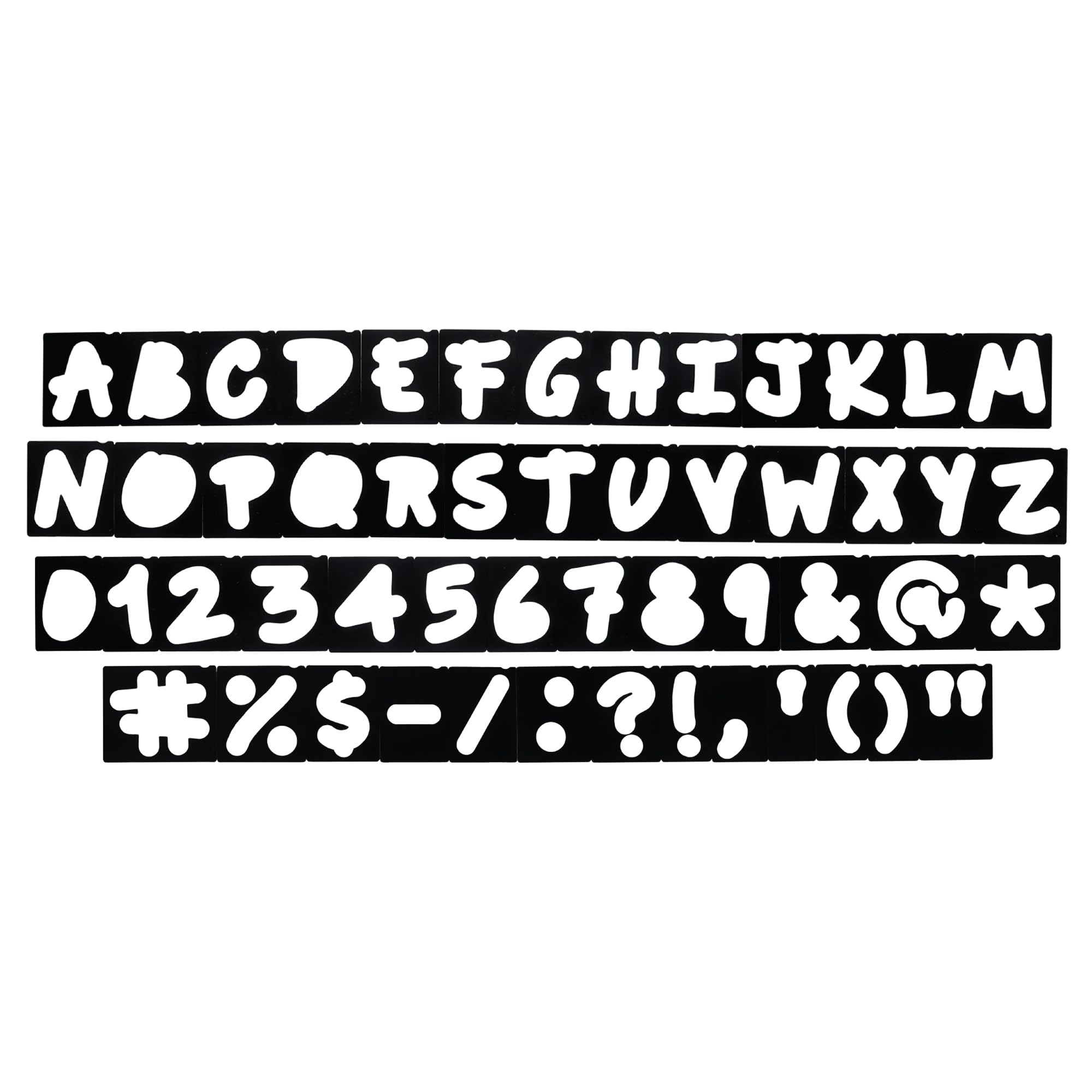 Milescraft 2208 Vorlagen "Happy Camper" – Komplettes Vorlagen-Set für Routing-Schilder, 3,8 cm und 6,3 cm, vollständiges Alphabet, Zahlen und Symbole. Für Milescraft 1206 Schilderbastler und 1212 Sign