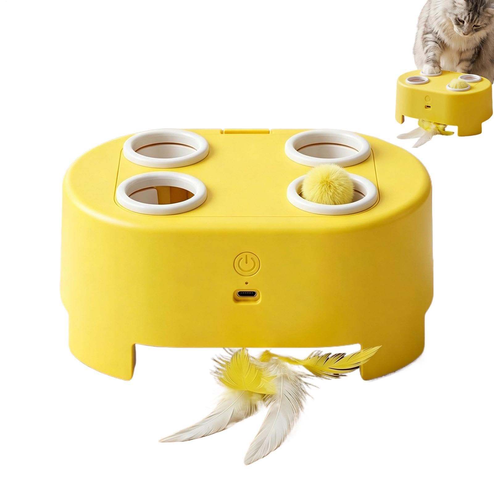 Giocattolo Elettronico Gatti Elettronico Rotante Con Piume Per Animali | Giocattolo Intelligente A Disco Rotante Gatti Per Interni Esterni Antistress Intrattenimento Soggiorno Balcone Camera Casa