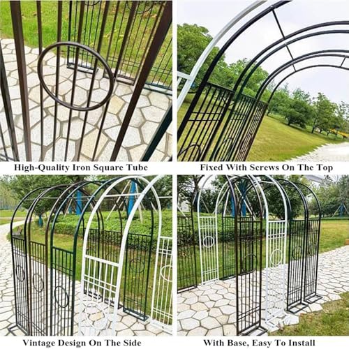 Pérgola de jardín estable contra el viento para guiar plantas trepadoras 5