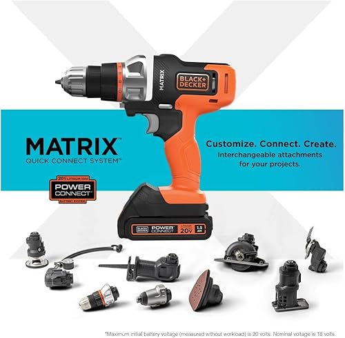 Miniatura 5 de Juego de 6 herramientas con estuche Matrix BDCDMT1206KITC de Black  Decker