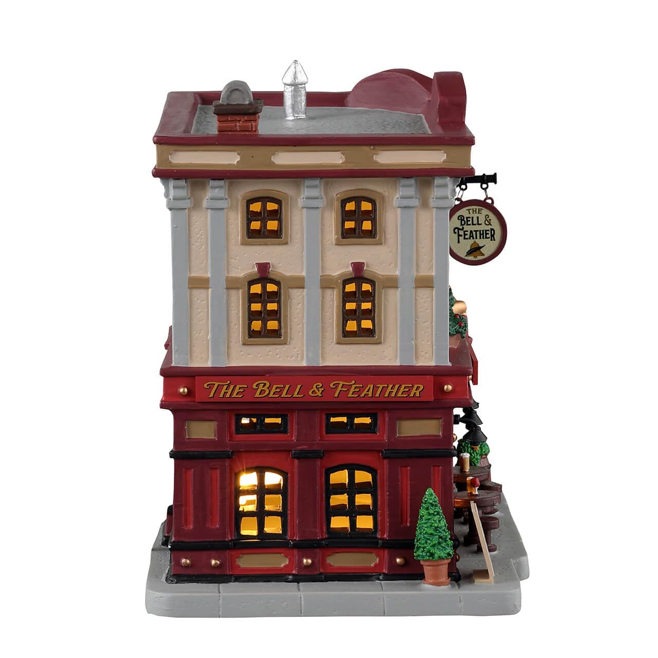 Lemax 35048 Caddington Village Lighted Building: The Bell & Feather
