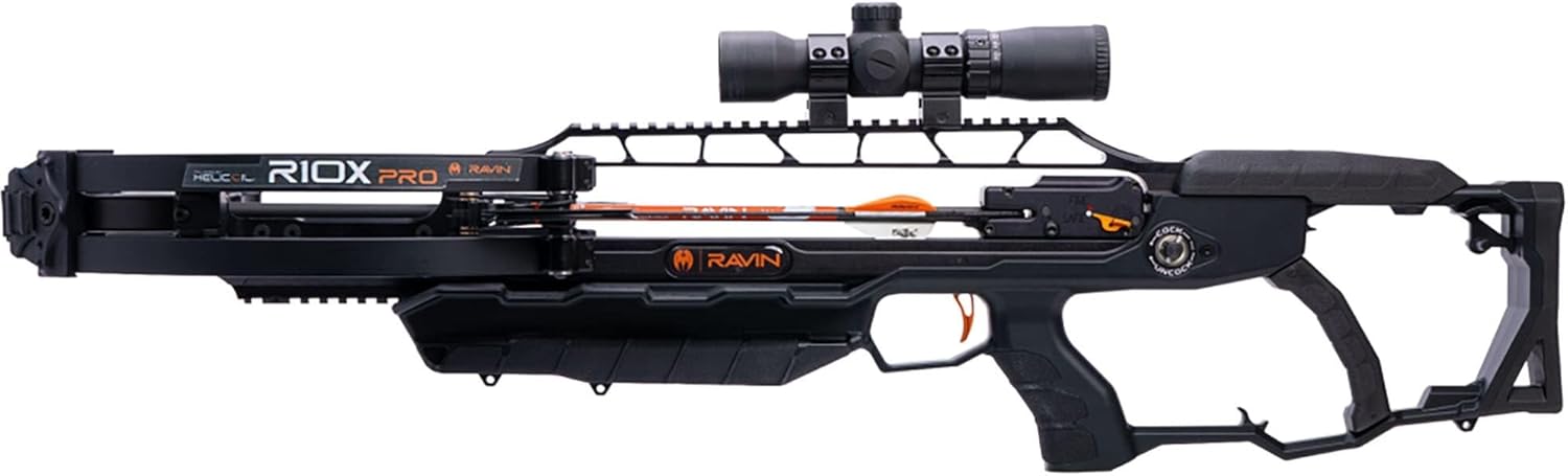 RAVIN Crossbow Package - High-Performance Hunting Crossbow with Helicoil Technology, Crank Handle, and Illuminated Scope; Lightweight, Pre-Assembled Design for R8, R10, R10X, and XK7 Models