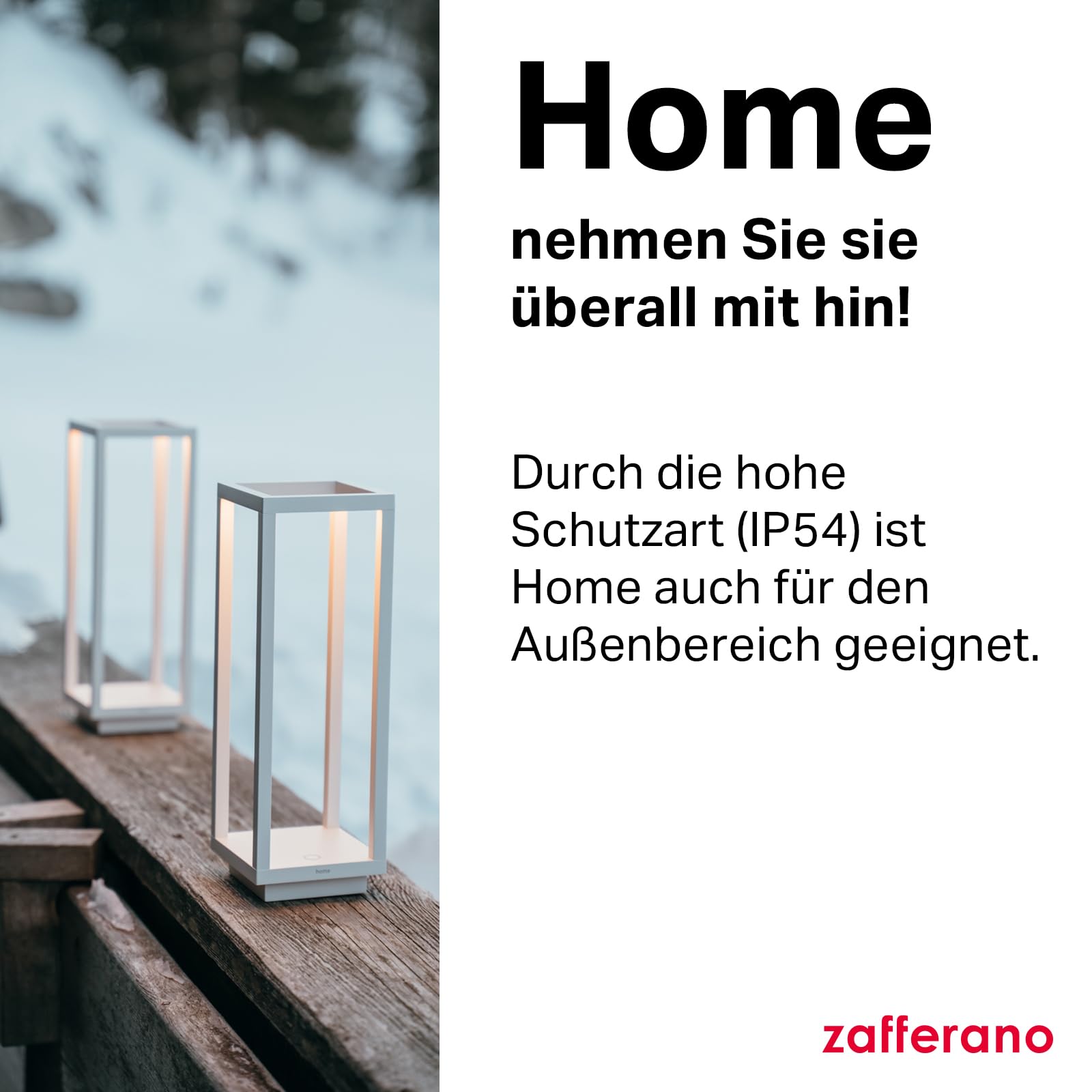 Zafferano Home Tischlampe und Bodenlampe für Innen- und Außenbereich IP54, somit Schmutz- und Regenfest (Corten / Rust), LD0258R3 | Touch-Steuerung, geeignet für Innen- und Außenbereich, Dimmer, 3000 K, Höhe 11,6 Zoll