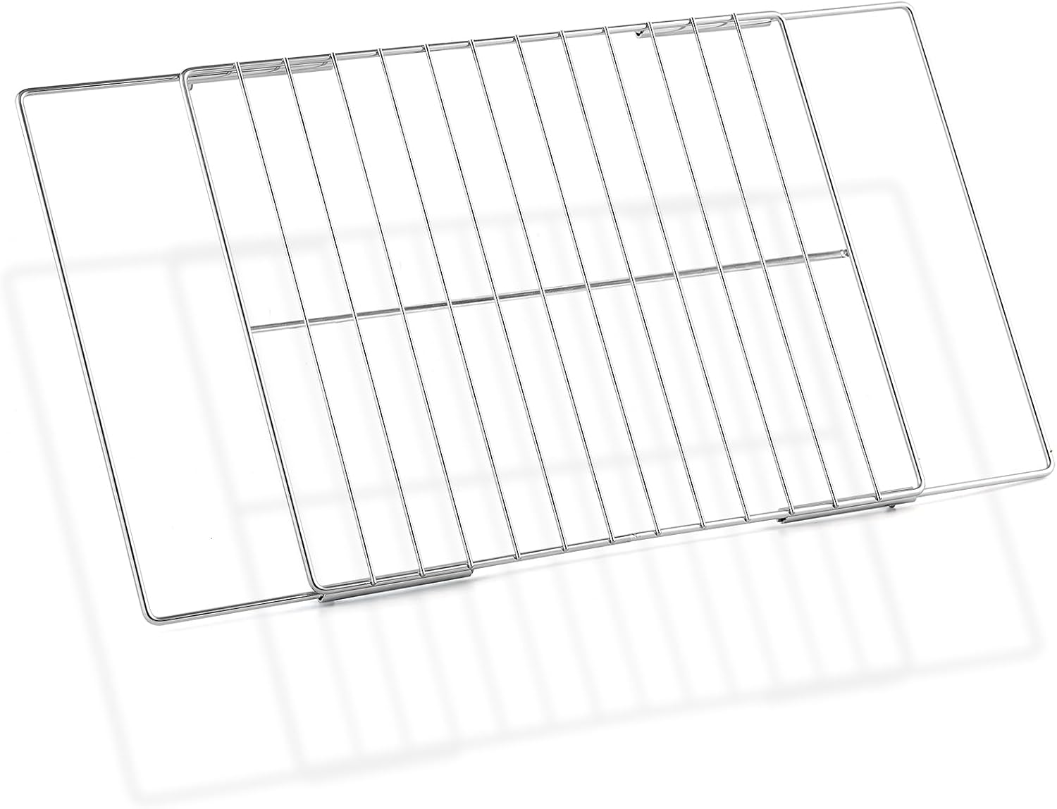 Upgraded 304 Stainless Steel Universal Adjustable Oven Rack Replacement for Samsung GE Whirlpool LG Frigidaire Kenmore Oven Rack Extendable Oven Wire Rack Shelf Adjusts from 17.3-25.6 Wide
