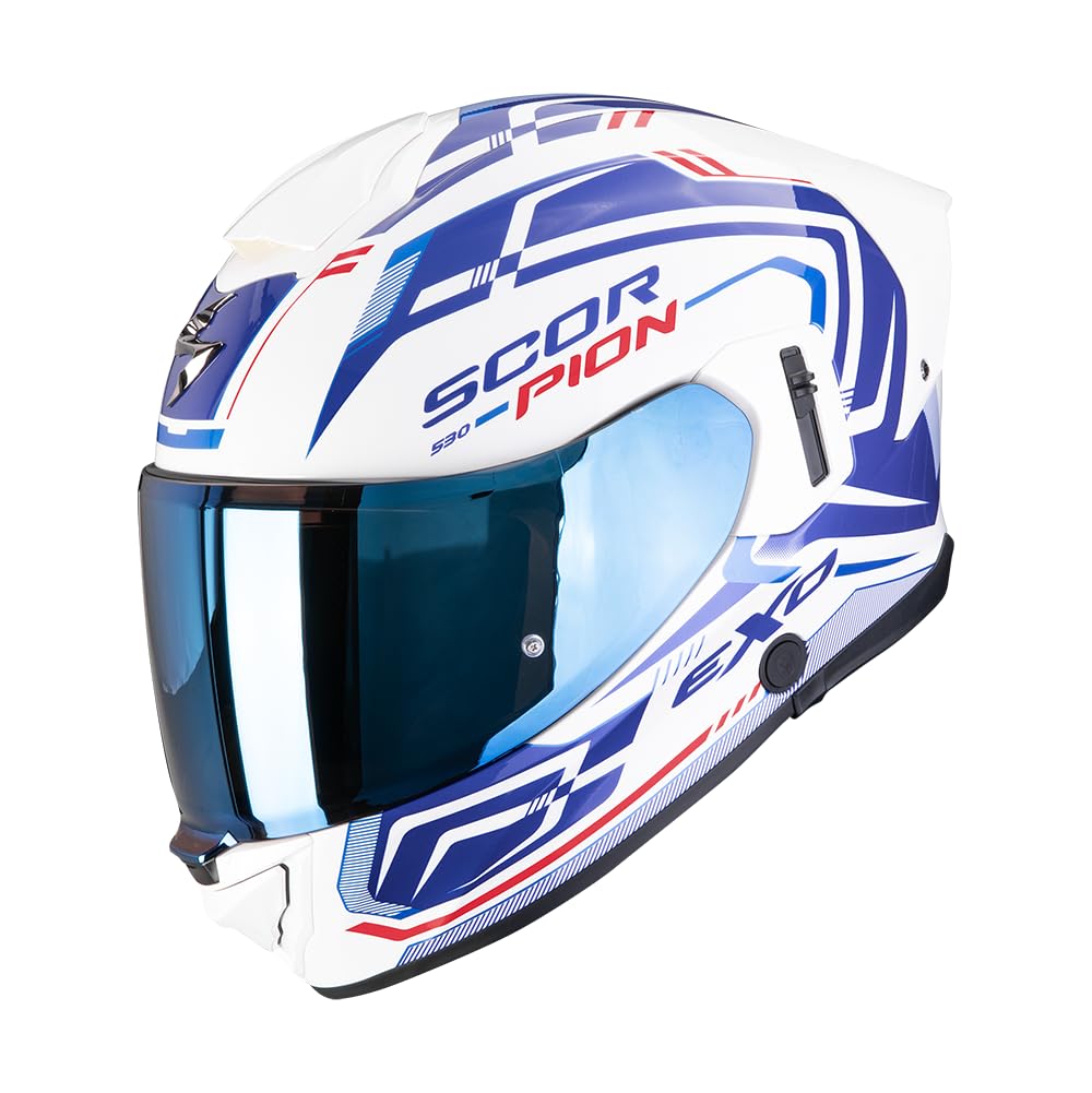 Casco Moto Integrale SCORPION EXO-530 AIR SLOPE Bianco-Blu-Rosso EXO 530 (L)