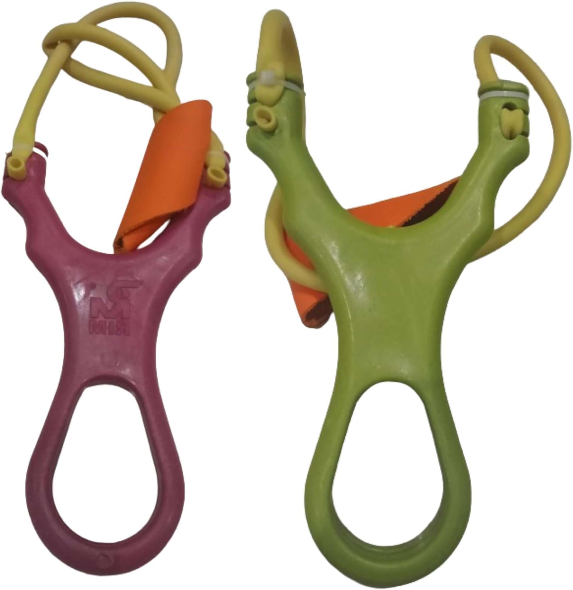 (Pack of 2 Pcs) Plastic Slingshot (Gulel) Toy for Kids/Flat Rubber Slingshot Gulel Catapult for Sports/Strong Sling Shot Rubber for Perfect Aim with Strong Grip/Playing Outdoor Toy for Kids