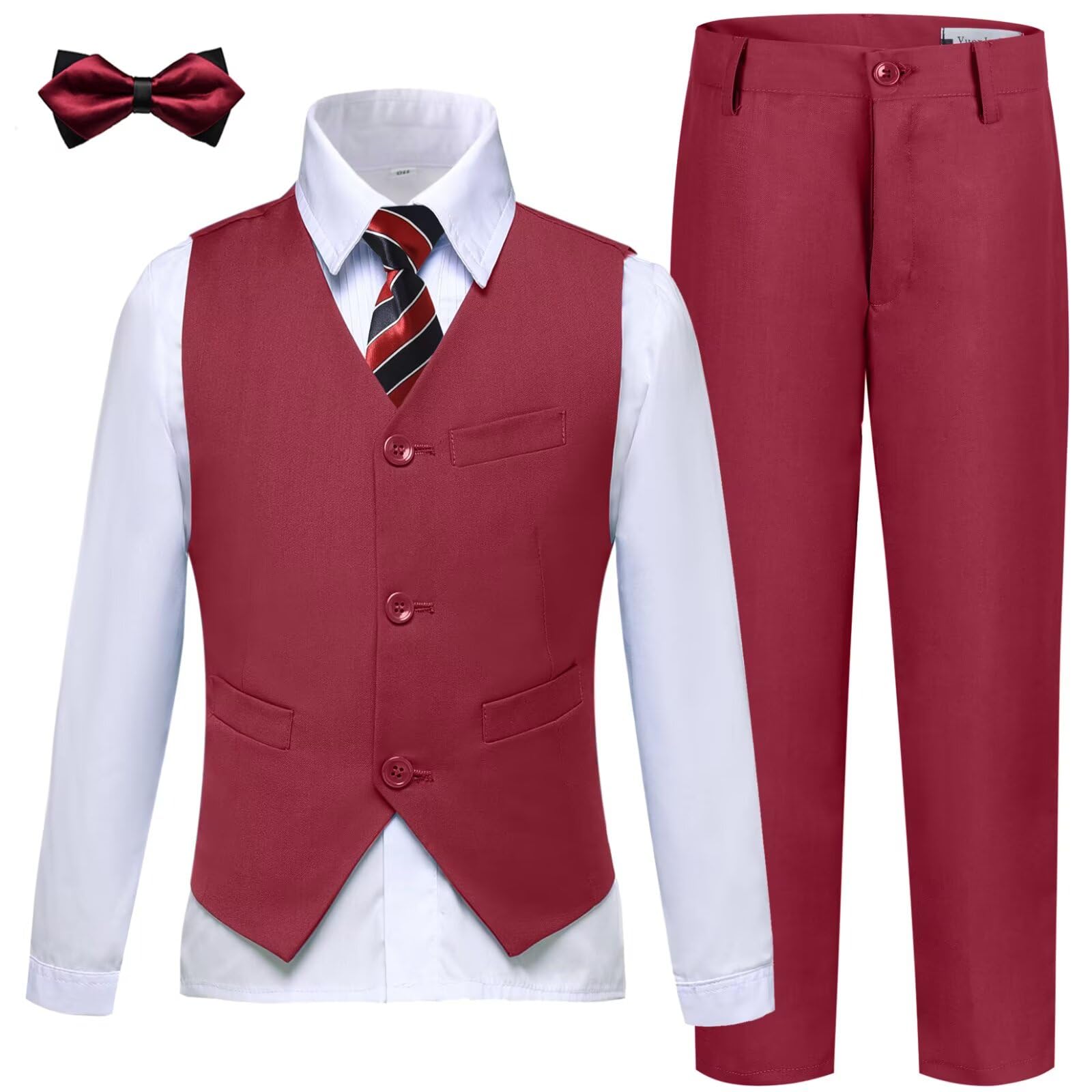 Boys Suits Slim Fit Toddler Tuxedo Suit Set for Teen Boys Communion Dress Clothes Kids Wedding Ring Bearer Outfit