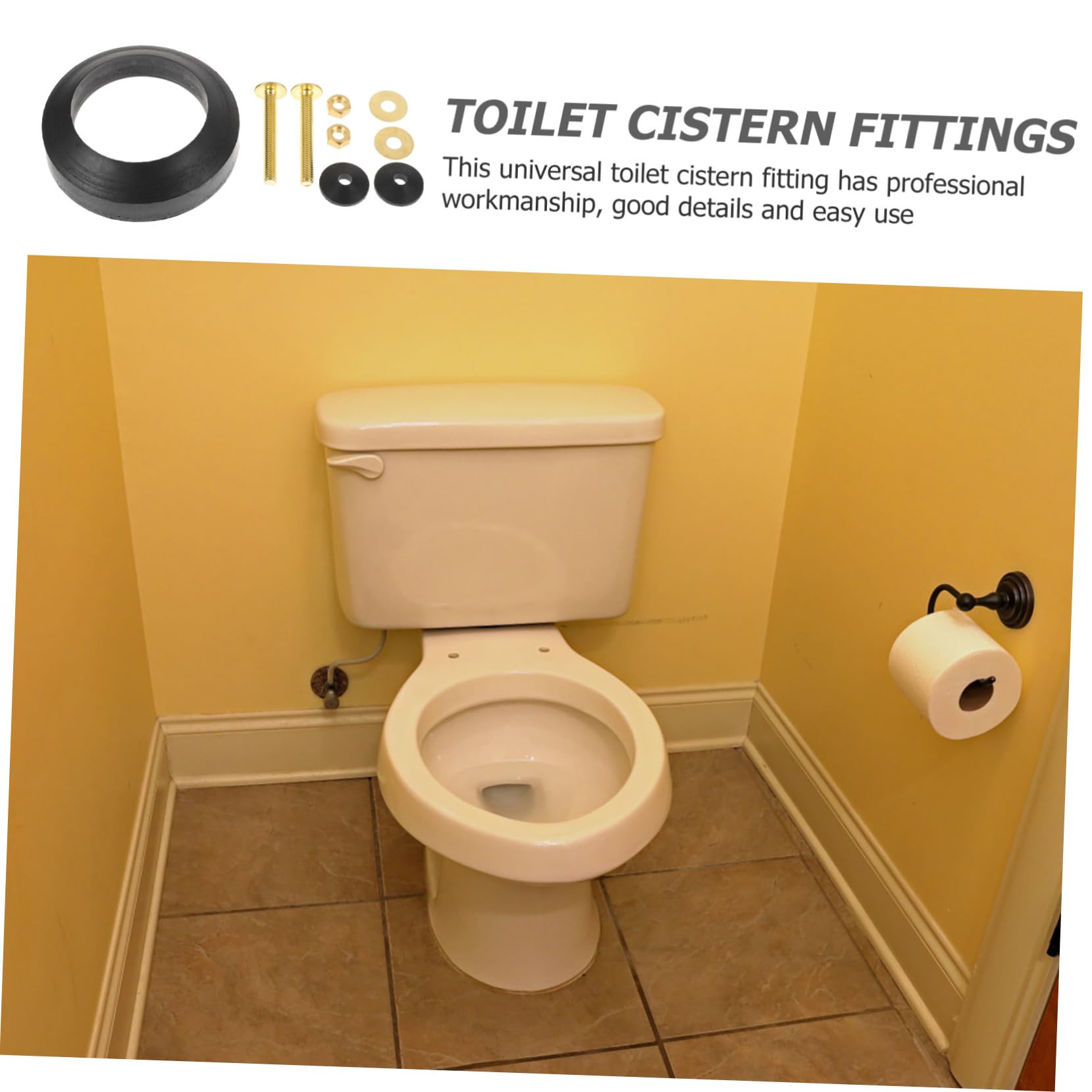 Tofficu 3 Sätze Premium Ersatzteile für Toilettenspülkasten Dichtungen und Waschmaschinen Installieren für Toiletten Langlebige Materialien und Praktische Anwendung für Hygienische Frische