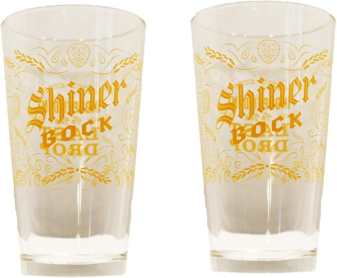 Shiner Bock Signature Pint Glass - Set of 2