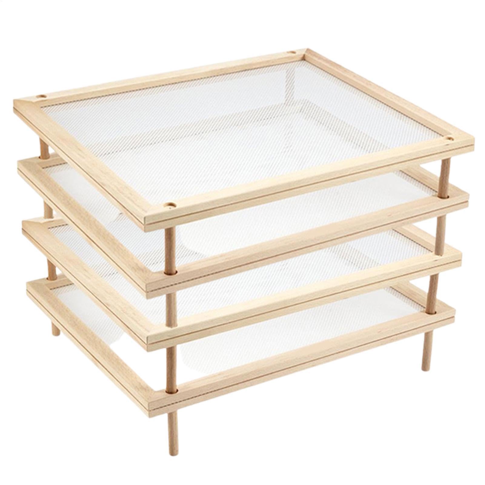 Estante De Secado De Condimentos, Estante De Secado De Pasta De Madera, Secador De Alimentos De Madera Con Red, Herramienta De Deshidratación, Estante De Almacenamiento De Frutas Abierto Puli