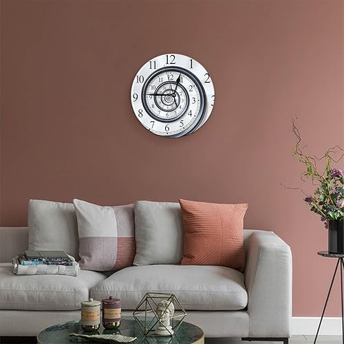 Miniatura 5 de A1231 - Reloj de pared en espiral, reloj abstracto con forma de espiral como el de caracol, Pacel Farm, reloj único grande de pared, funciona con
