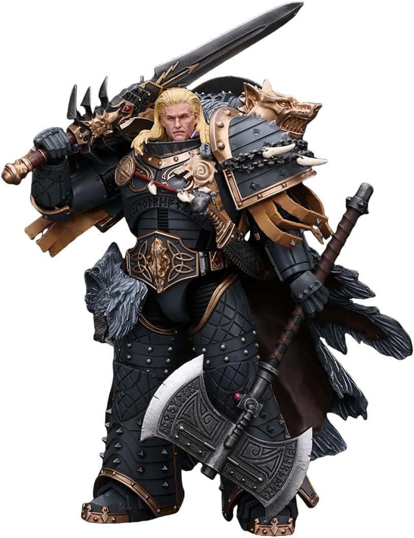 JoyToy Warhammer 40k The Horus Heresy Space Wolves 1/18 Scale Collectible Action Figure: Leman Russ Primarch of The VIth Legion