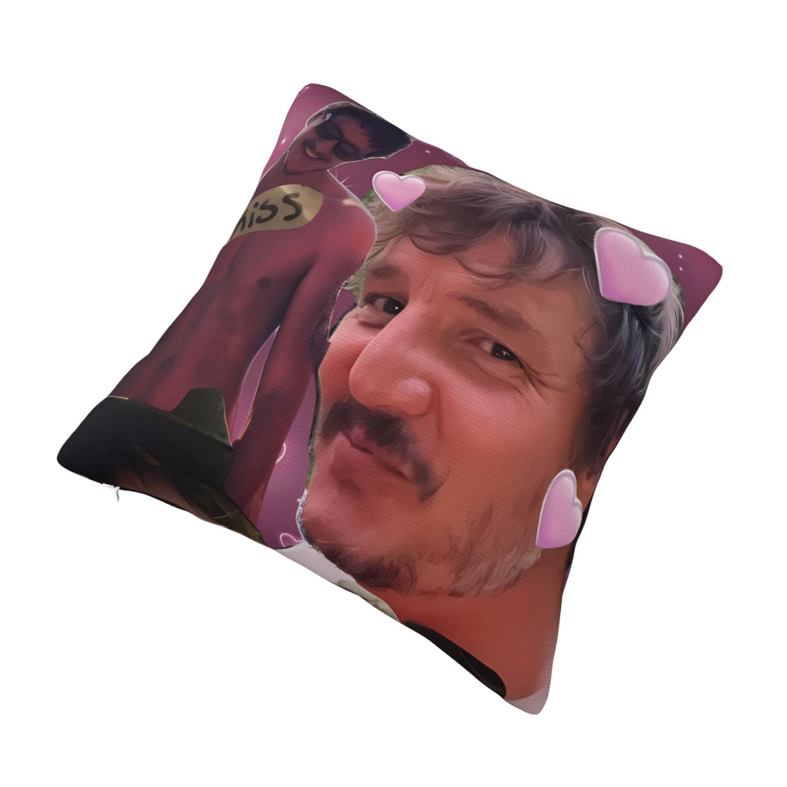 Fodera Cuscino Quadrato Pedro Pascal - 45x45 Cm, Morbido Poliestere, Cerniera Invisibile, Per Divano E Camera Da Letto